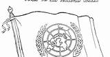 Para Onu Colorear La Bandera Nations United Coloring Flag Pages sketch template