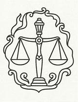 Justice Scales Libra Scale Drawing Coloring Pages Tattoo Zodiac Balance Signs Vintage Google Symbol Drawings Search Logo Sign Symbols Color sketch template