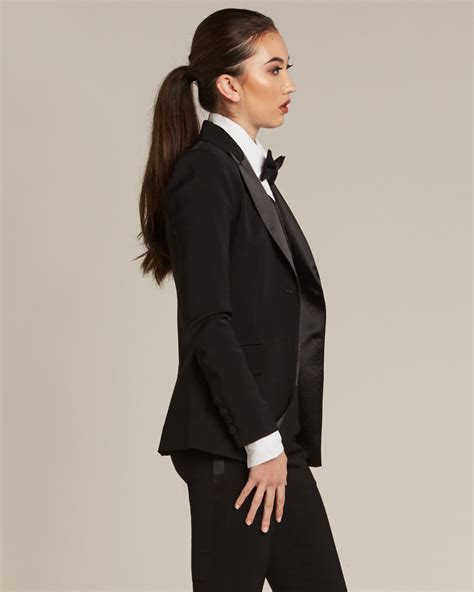 women s black peak tuxedo jacket little black tux