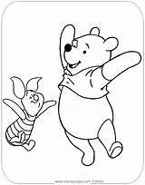 Piglet Pooh Winnie Disneyclips Cheering sketch template