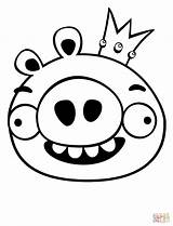 Pig Coloring Pages King Face Color Mud Corporal Minion Drawing sketch template