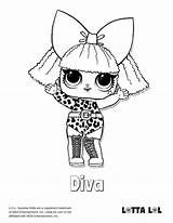 Coloring Pages Lol Surprise Dolls Diva Doll Print Color Lotta Rocker Printable Series Baby Sheets Kids Pop Confetti Do Unicorn sketch template
