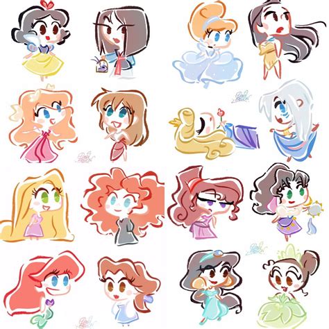 cute  chibi disney princess kawaii disney chibi disney disney