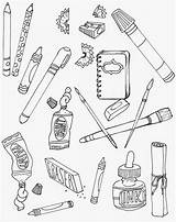 Supplies Drawing Clipart Coloring School Pages Drawings Supply Fun List Planner Color Printable Doodle Print Paintingvalley Stickers Getdrawings Sketch Material sketch template