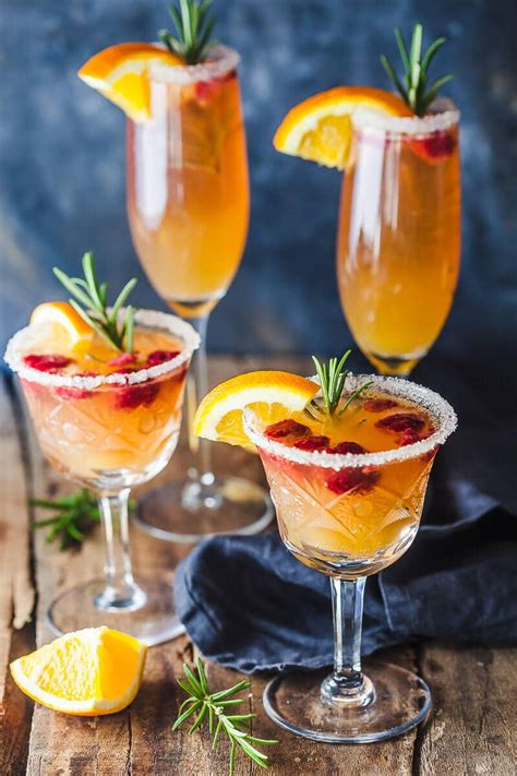 orange raspberry mimosa cocktail vibrant plate