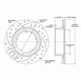 Wilwood Drilled Slotted Vane Rotor sketch template