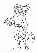Sly Cooper Draw Drawing Step Tutorials sketch template