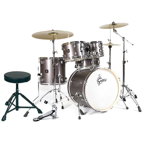 gretsch drums energy  grey steel complete drumset drum kit