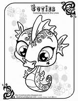 Coloring Pages Seahorse Cuties Animal Pet Shop Littlest Cute Printable Creative Color Kids Cutie Artist Heather Animals Earth Little Happy sketch template