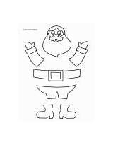 Kerstman Weihnachtsmann Basteln Hampelmann sketch template