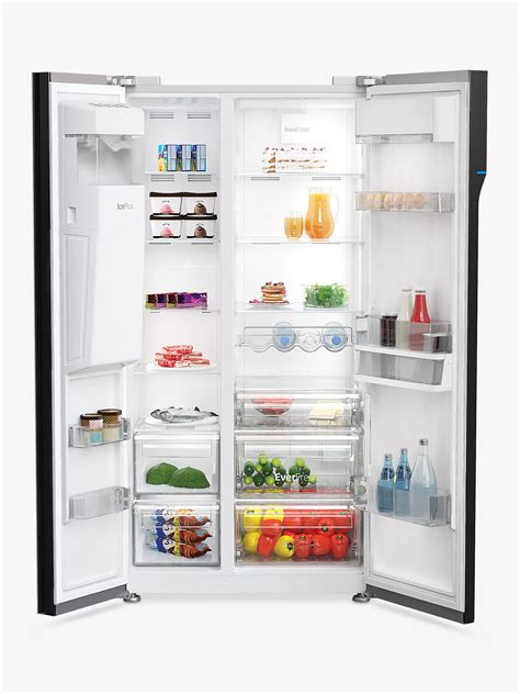 beko asgns american style fridge freezer  energy rating cm wide silver  john lewis