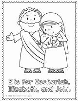 Elizabeth Zechariah Catholic Reallifeathome sketch template