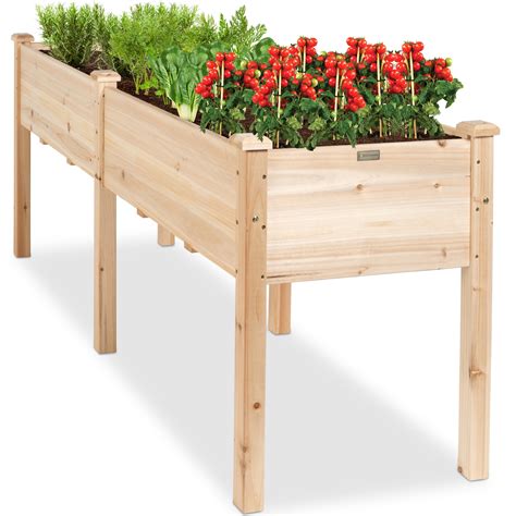 choice products xxin raised garden bed elevated wood