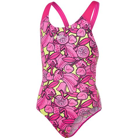 Wiggle Speedo Girl S Comet Crush Allover Splashback Swimsuit