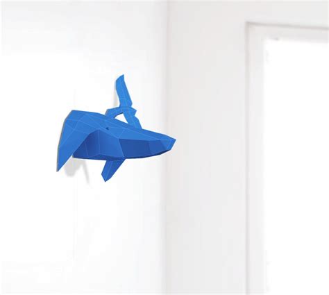 whale sculpture papercraft    paper blue whale etsy