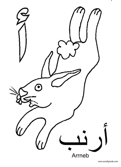 crafty arab arabic alphabet coloring pagesalif   arrnab