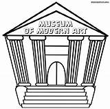 Museum Coloring Pages Modern Print Designlooter sketch template