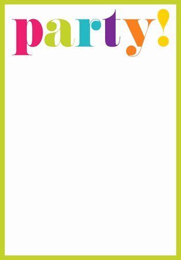 blank party invitation template   blank pa birthday party