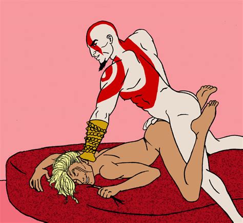 rule 34 anal anal sex crossover dragon age origins elf god of war kratos male multiple males