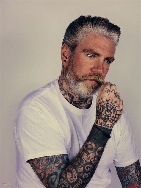 probably the hottest old man i ve ever seen seriously beard tattoo tattoos for guys tattoos