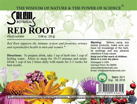Red Root Powder Salem Botanicals