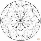 Mandala Coloring Flower Pages Drawing Mandalas Supercoloring Printable Circular Tattoo Pattern sketch template