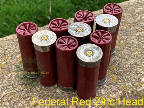 Dummy 12 Gauge Shotgun Shell – Federal Red Zinc Head – Green Iron Road