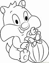 Looney Tunes Baby Coloring Sylvester Pages Taz Football Getcolorings Coloringpages101 Color sketch template
