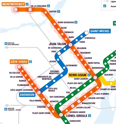 orange  map montreal metro