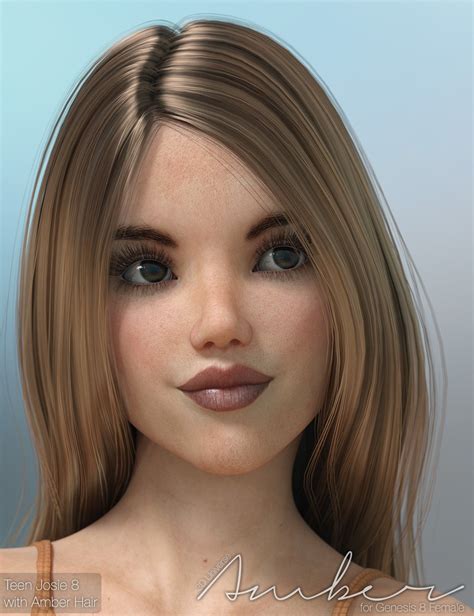 amber character and hair for genesis 8 female s daz 3d