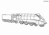 Mallard Locomotive Trains sketch template