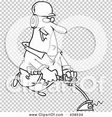 Clip Weed Wacker Landscaper Outline Illustration Cartoon Using Happy Rf Royalty Toonaday sketch template