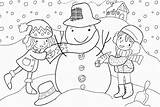 Winter Coloring Pages Kids Season Printable 509b Snowman Print Building Color Making Preschool Worksheets Kindergarten Children Toddler Cloverbud Family Adults sketch template