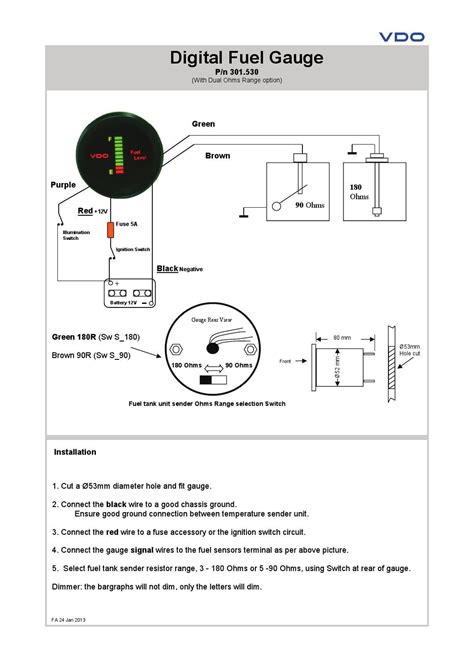 vdo volt gauge wiring diagram wiring diagram