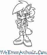 Sally Acorn Sonic Hedgehog Draw Coloring Tutorial Easy Print Template Wedrawanimals sketch template
