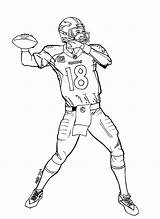 Broncos Coloringhome Manning Zeichnungen sketch template