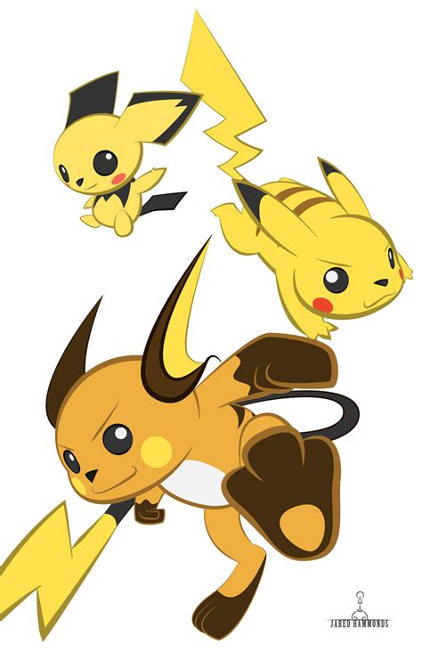 pikachu evolution   jaredhammonds  deviantart