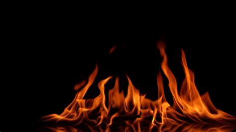 real fire flaming background  slow motion stock video footage