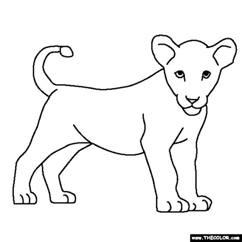 lion cub coloring pages sketch coloring page
