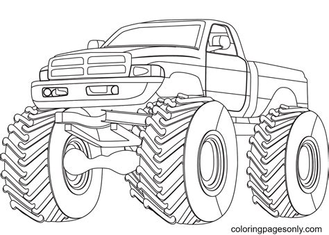 ford trucks hot coloring pages  drawings big cars truck car chevy