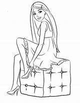 Barbie Coloring Pages Colouring Printable Clipart Easy Library Pdf sketch template