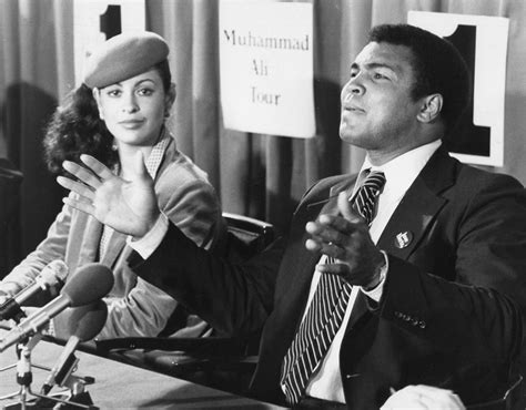 Muhammed Ali And Wife Veronica At Press Conference May 1979