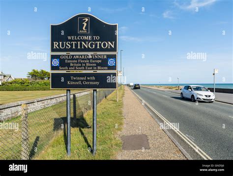 rustington sign   main road  rustington west sussex