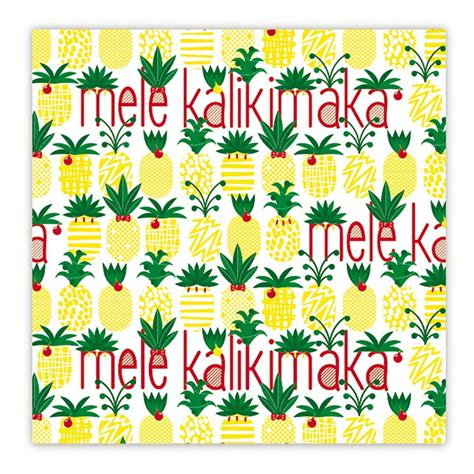 island heritage hawaiian holiday gift wrap paper  rolls mele pineapple