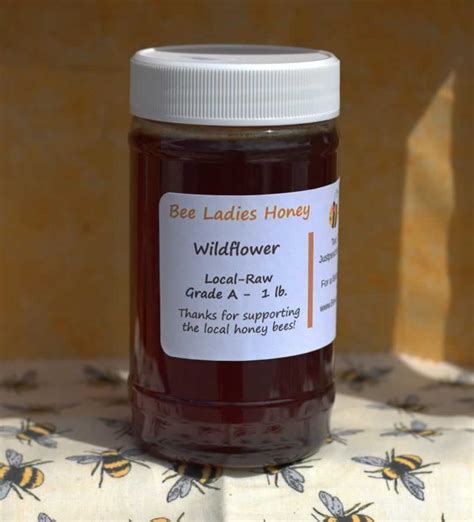 wildflower raw honey 16 oz bee ladies honey