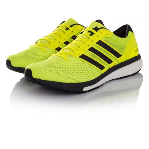 adidas adizero boston  mens yellow running sports shoes trainers sneakers ebay
