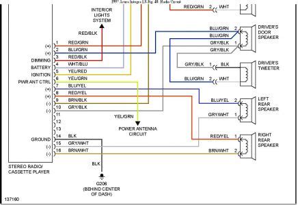 acura integra radio wiring diagram