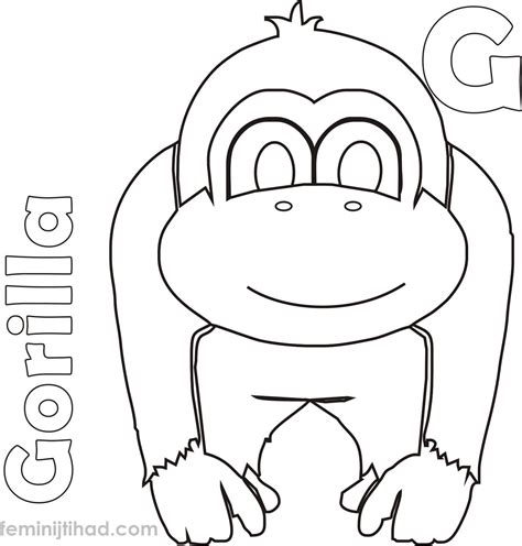 gorilla coloring pages  printable  coloring sheets animal