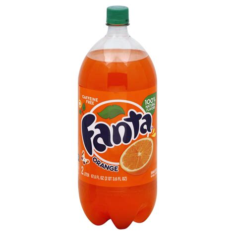 fanta orange flavored soda  liter plastic bottle food grocery