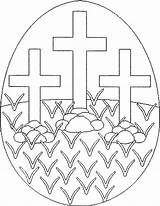 Easter Coloring Pages Egg Printable Cross Religious Christian Colouring Easy Kids Print Eggs Crafts Sheets Colour Story Bible Printables Preschool sketch template